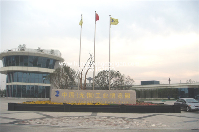 中国（无锡）工业博览园旗杆13米上口径80mm，下口径180mm 304mm 3.0mm